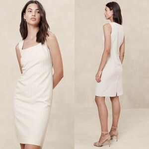 ☆Banana Republic Cream Pinstripe Sleeveless Dress☆